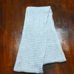 Grey knit infinity scarf